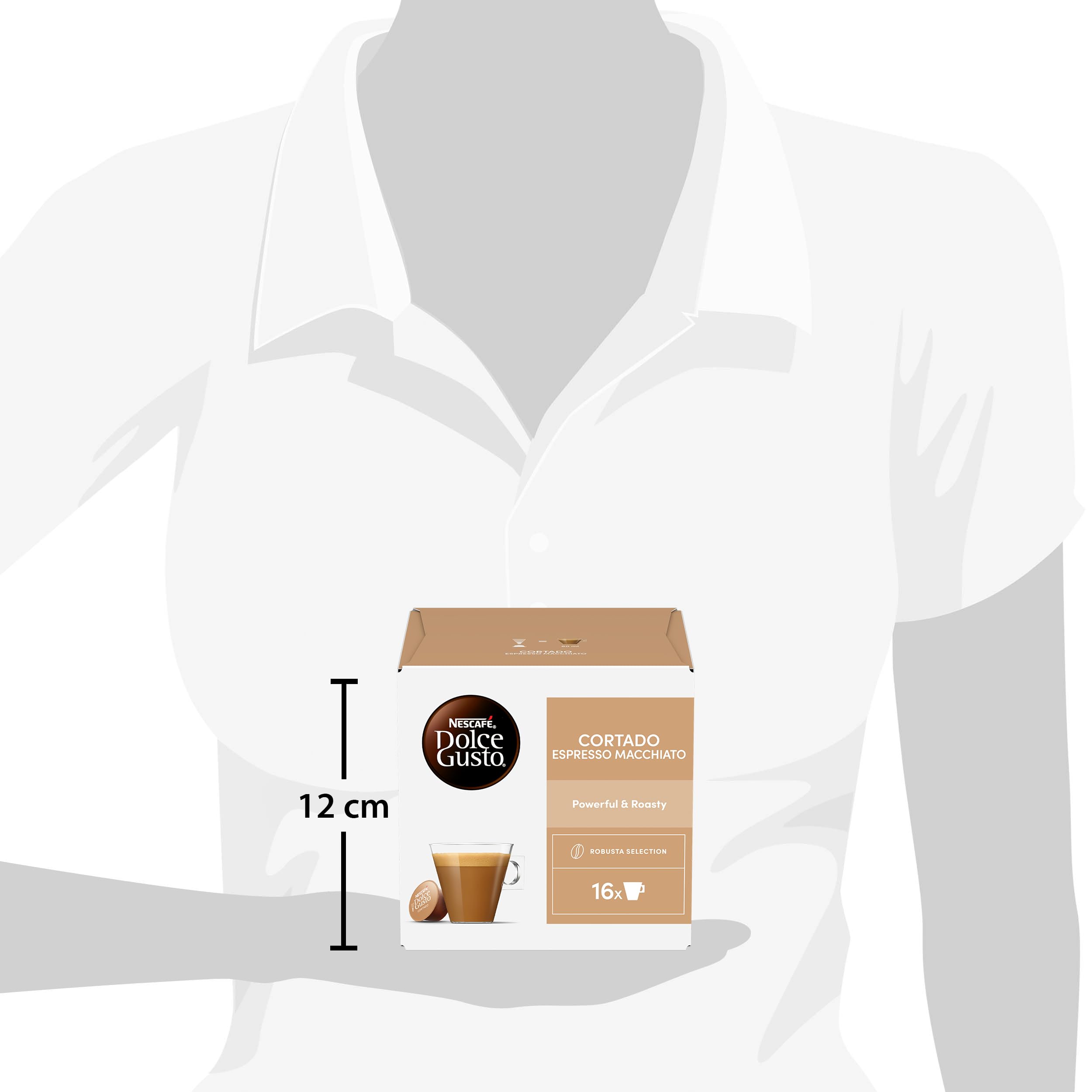 NESCAFÉ DOLCE GUSTO Cortado Espresso Macchiato Caffè, 6 Confezioni da 16 Capsule (96 Capsule Compatibili Nescafé Dolce Gusto)