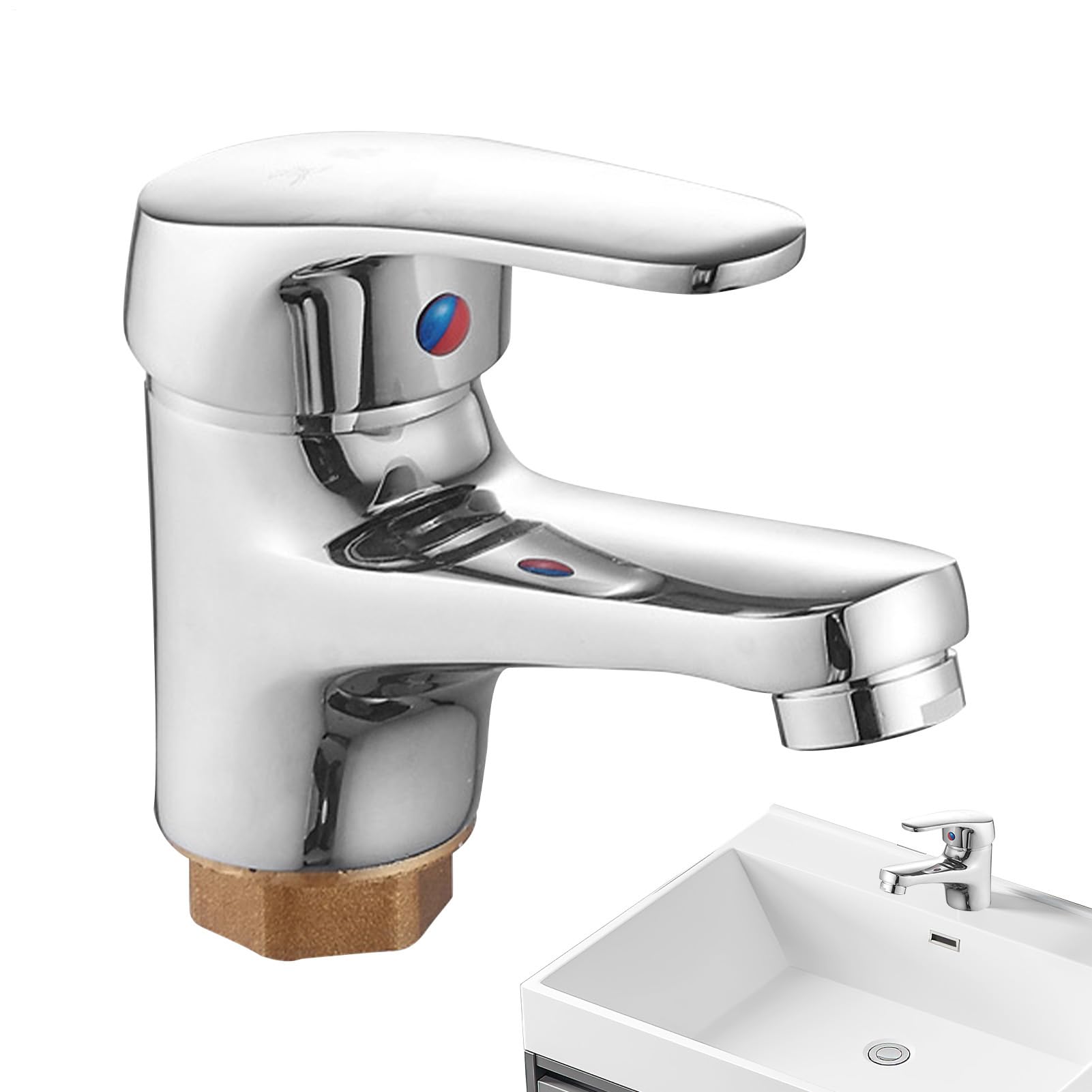 Robinet De Lavabo | Robinet De Cuisine À Levier Unique - Sortie D'Eau À Cartouche Céramique Pour Maison Buanderie Cave Extérieur Camping-Car