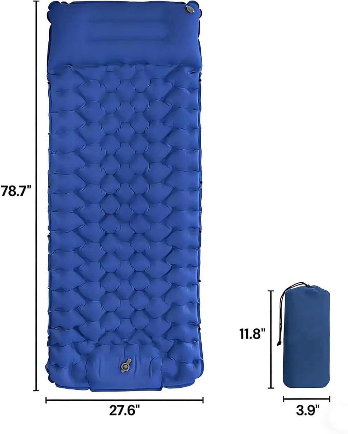 Lounge Mat - Your Portable Chill Zone, Self Inflating Travel Air Mattress with Pump, Thick Memory Foam Sleeping Pad, Lightweight Portable Car Tent Bed for Camping, Outdoor Backpacking (Olive,1)