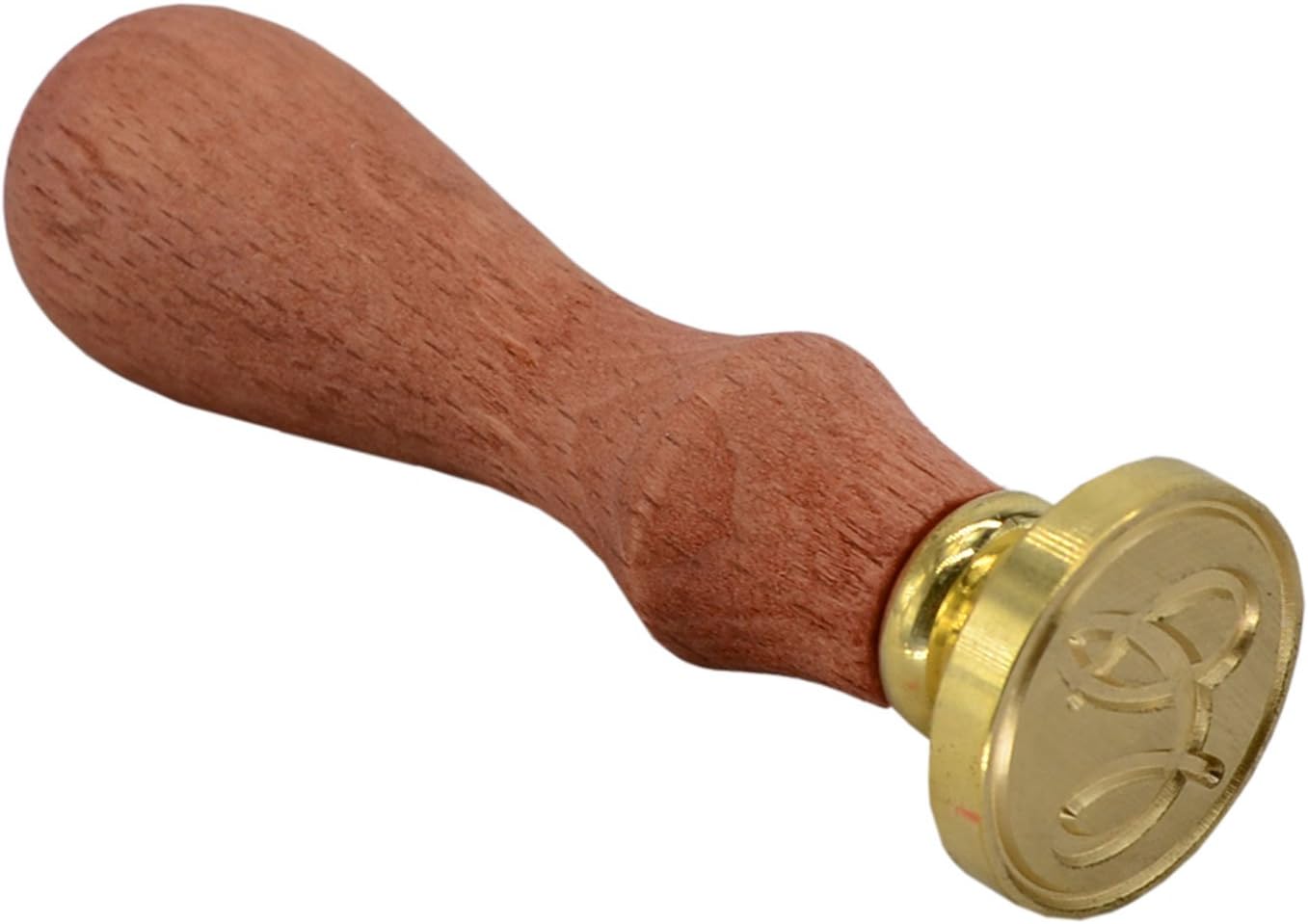 Syaya GZ4 Retro 26 Letters A-Z Alphabet Wax Seal Stamp with Brass Dots and Wooden Handle, C, Small - Image 5