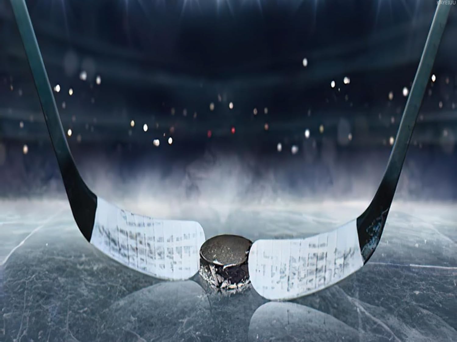 Ice Hockey DIY 5D Diamond Painting Set Empty Field Stadium Grey Blue Adult Round Drill Rhinestone Embroidery Arts Craft for Home Wall Decoration, 12x16 Inch