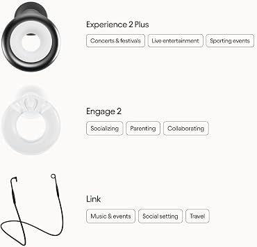 Loop Earplugs Social Link Bundle (2-Pack) – Loop Experience 2 Plus + Engage 2 + Loop Link | Reusable Ear Plugs for Focus, Noise Sensitivity, Music, Events, Parenting & More | 16 dB/18 dB Noise Reducti