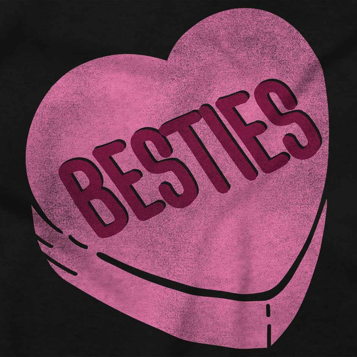 Brisco Brands Galantine's Besties Candy Heart Toddler Baby Girl T Shirt