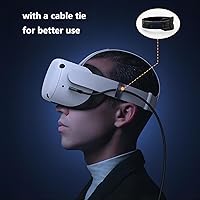 Vista 7 de Cable de enlace de 10 pies compatible con auriculares OculusMeta Quest 2, accesorios VR, transferencia de alta velocidad de 5 Gbps y carga rápida