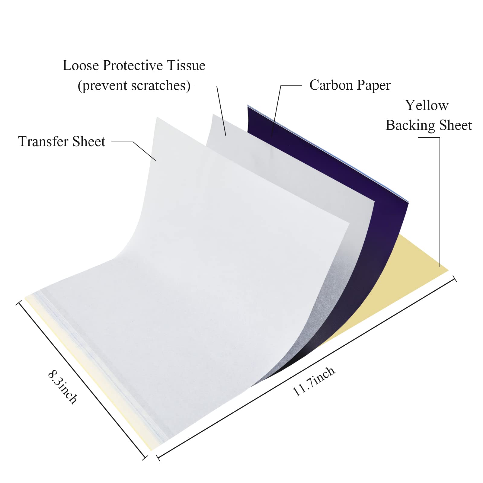 Tattoo-Transferpapier – 50 Blatt A4 (21x29,8 Cm), Für Thermokopierer & Freihand