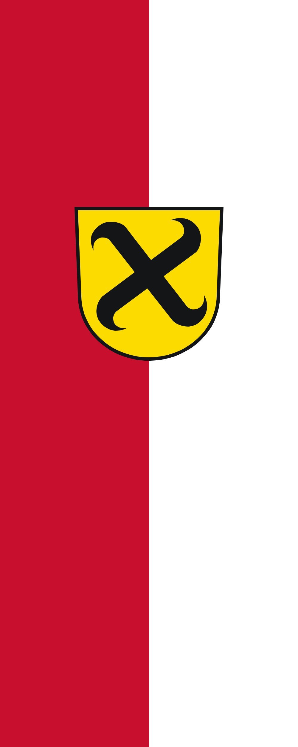 Drapeau Pleidelsheim vertical de 300x120cm pour visibilité sans vent