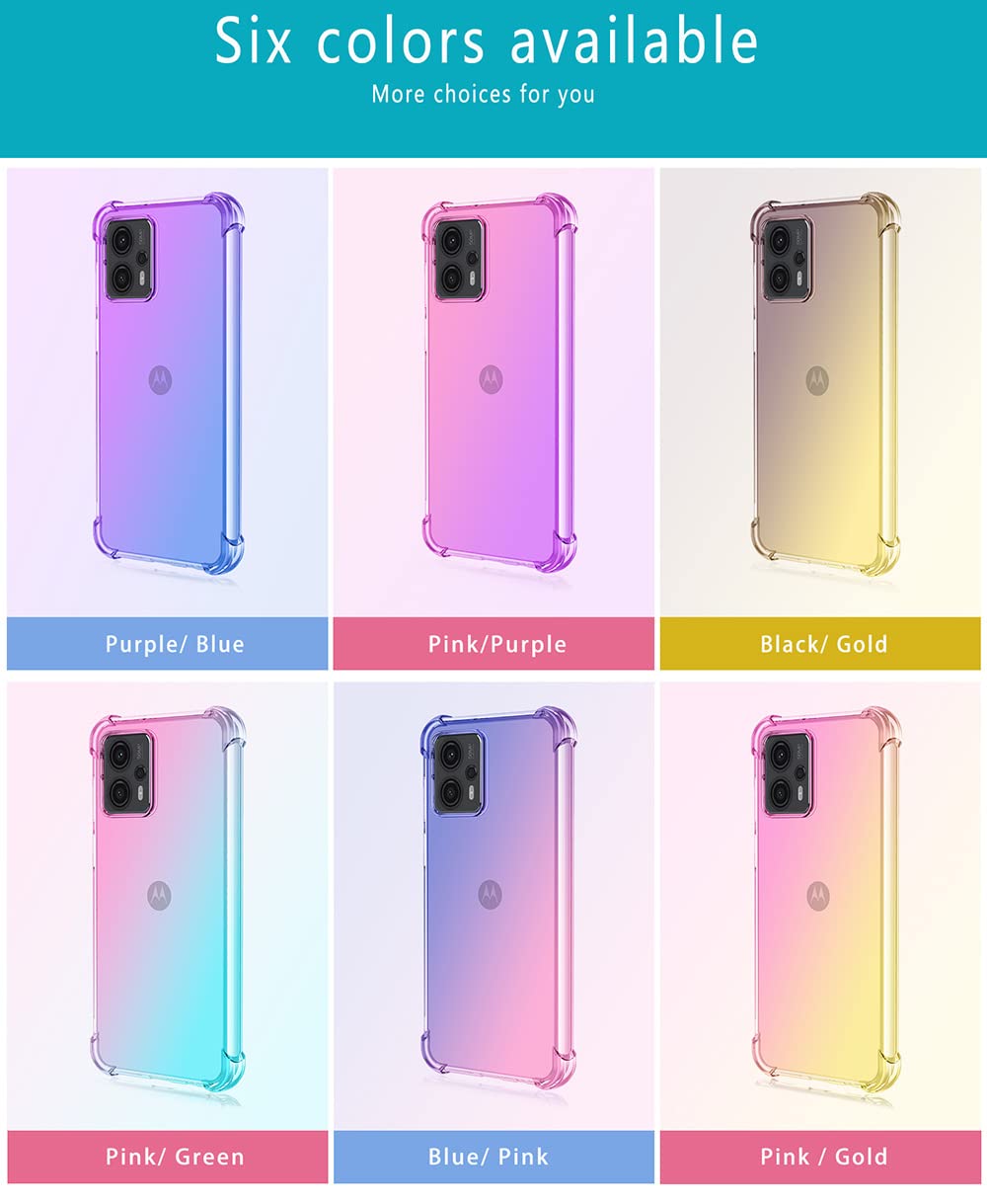 Cover Per Xiaomi 13 SEAHAI – Custodia Sottile In TPU Effetto Gradiente Rosa/Oro – Morbida E Antiurto - 3