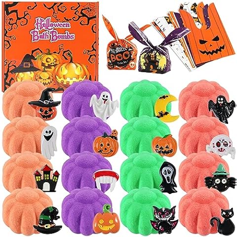 Beauwell 16pcs Halloween Bath Bombs Cover