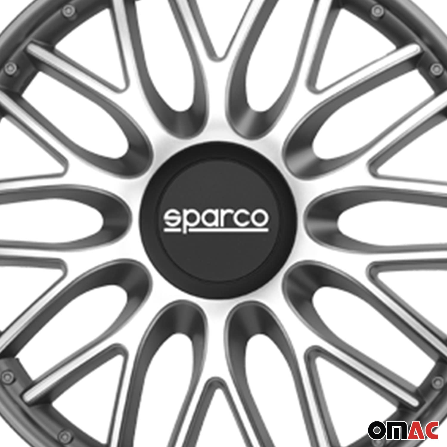 Radkappen Radzierblenden Sparco Roma 15" Zoll Coche Cubierta Juego Plata Gris 4X