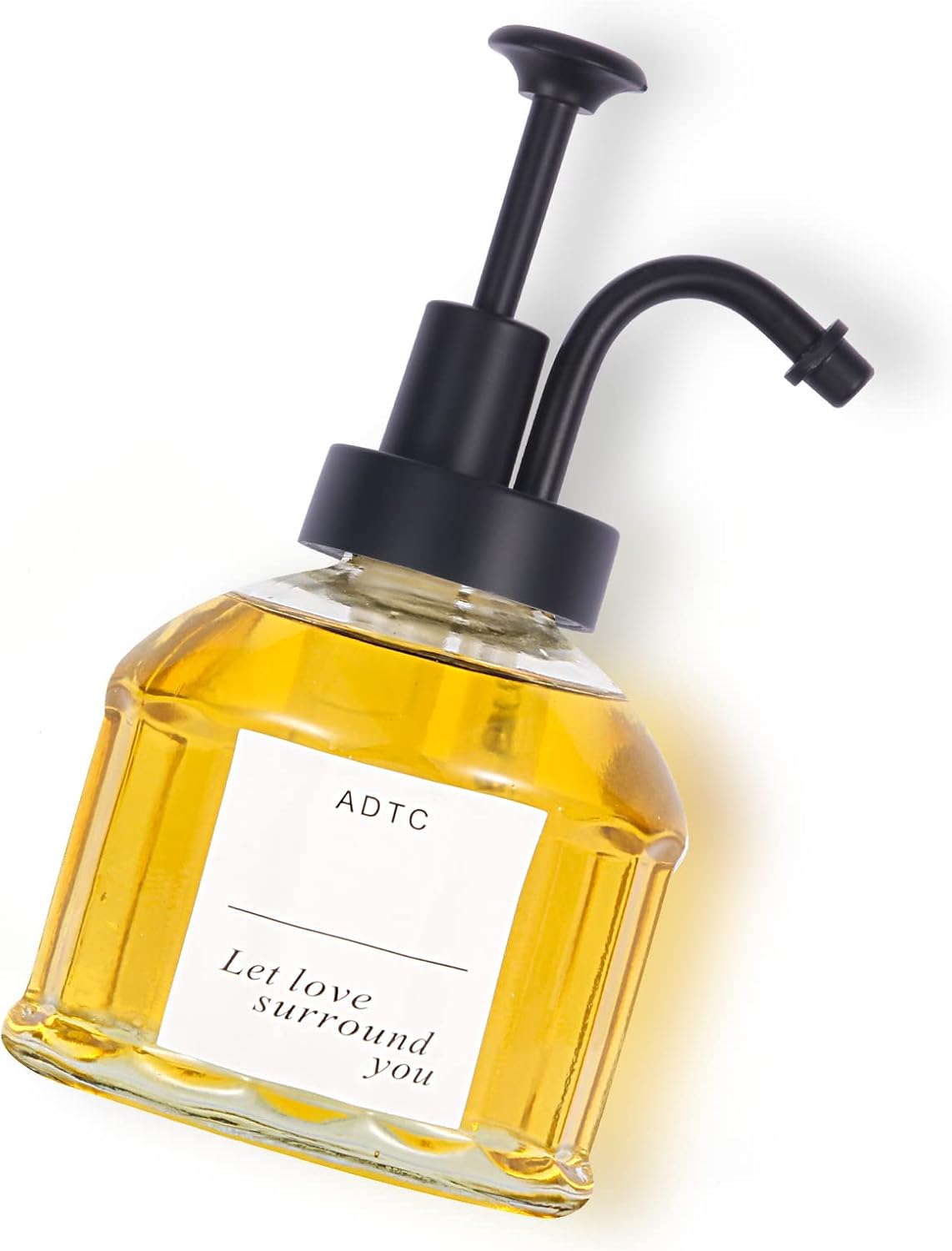 ADTC Coffee Syrup Dispenser,Vanilla Syrup for Coffee,Glass Syrup Bottle with Pump