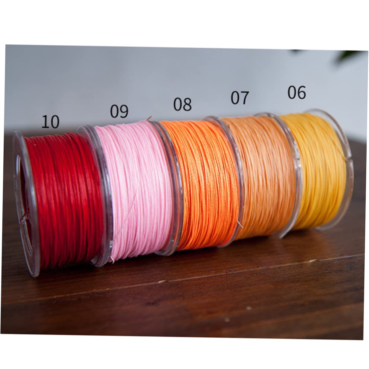 3 Cajas 25 hilo encerado llavero con marco de imagen pulsera hilo de coser hilos de coser hilo de cera de coser cordón de costura manual sutura cuerda de algodón línea de cera
