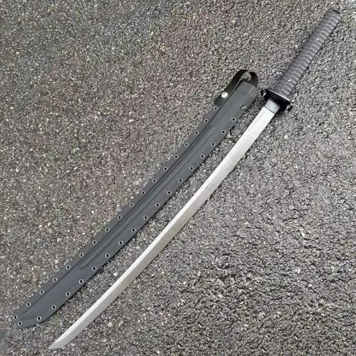Yongli Sword Ninja Machete Knife Tactical Katana High Carbon Steel Titanium Plating Blade 40 Inch Full Tang Functional Sharp Battle Ready Kydex Sheath