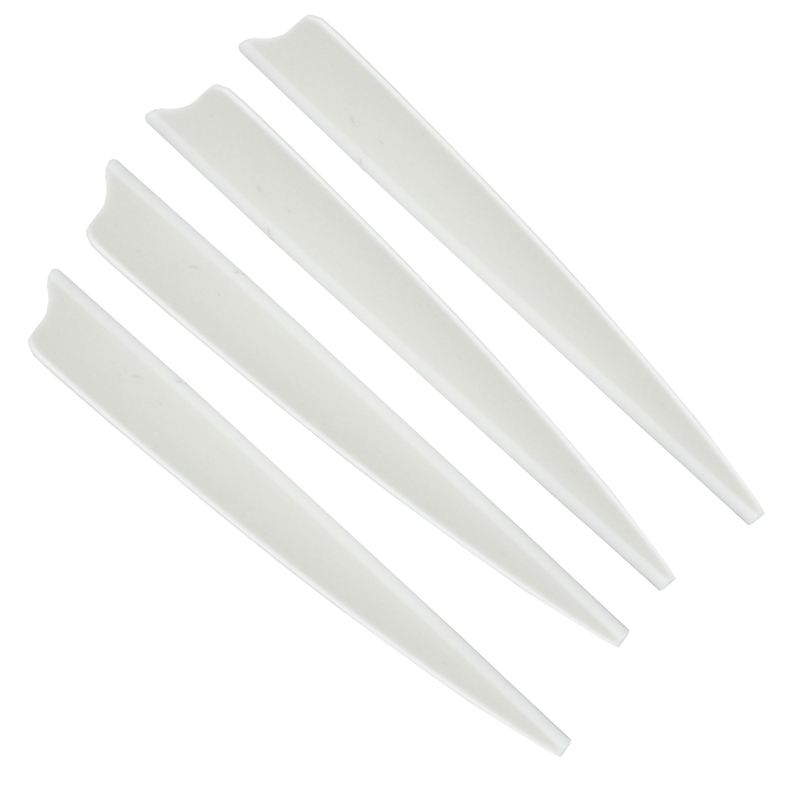 UP100 100pcs 5 Inch Shield-Shape Archery Arrows Vanes Fletches Plastic TPU Fletching for Hunting Targeting Arrow White