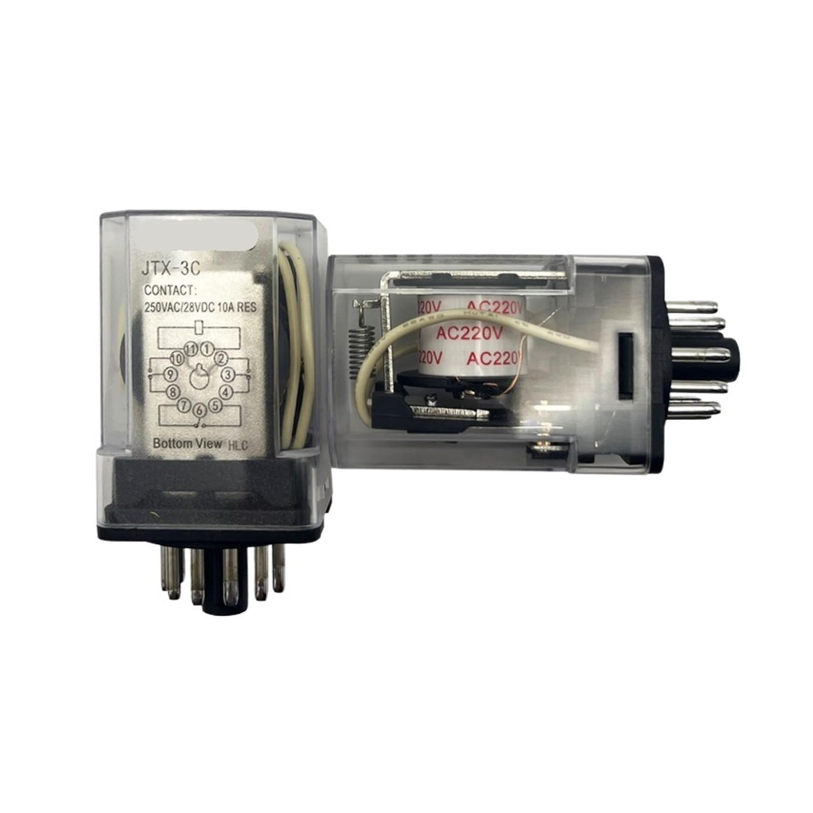 Relé intermedio JTX-3C AC220V relé de control para sistemas de potencia 4