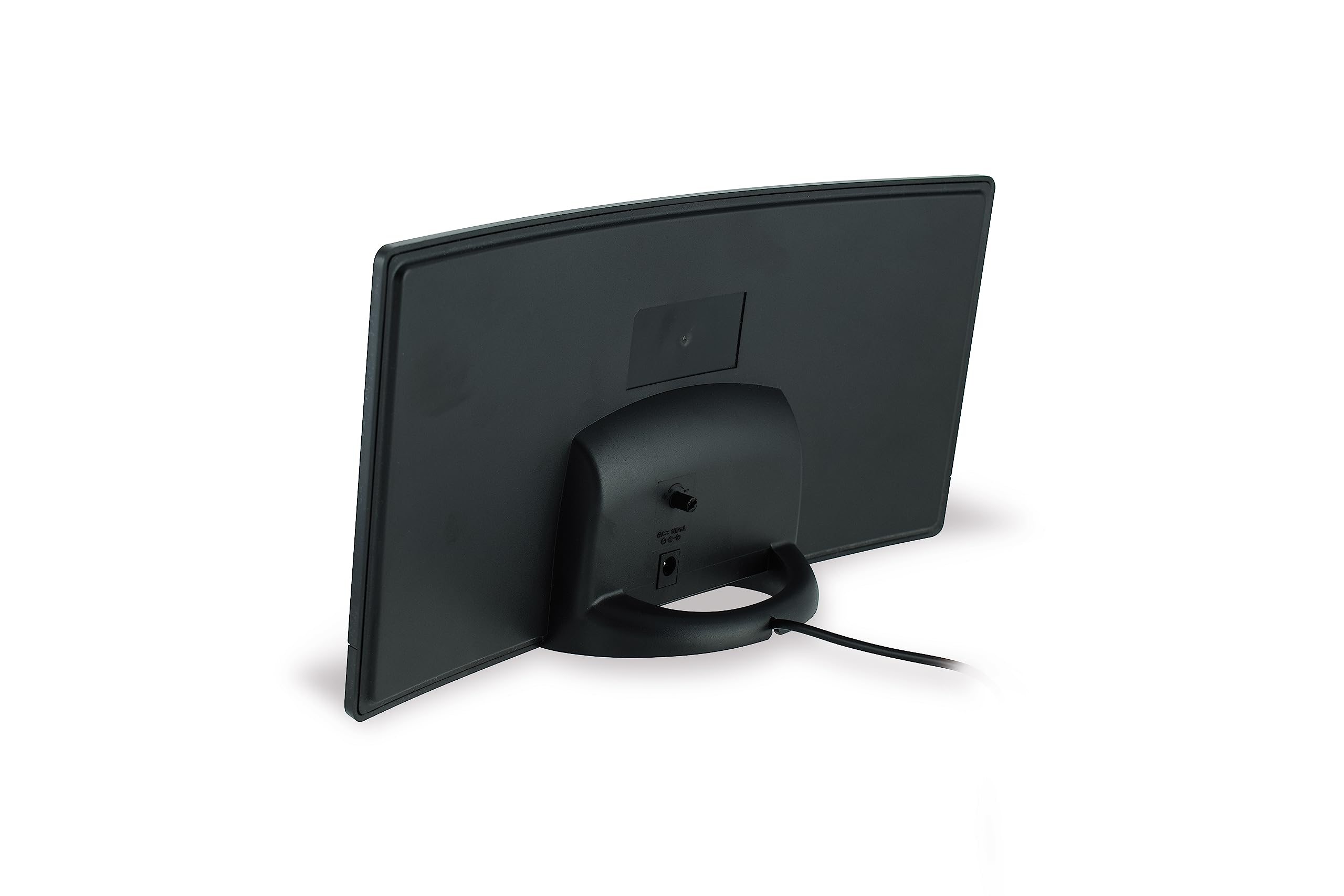 Meliconi Antenna TV Amplificata da Interni AT55, Antenna TV Interna per il Segnale Digitale Terrestre, Design Ultrasottile, Compatibile con DVBT e DVBT2 HEVC, Alimentazione a Muro e USB, Nero