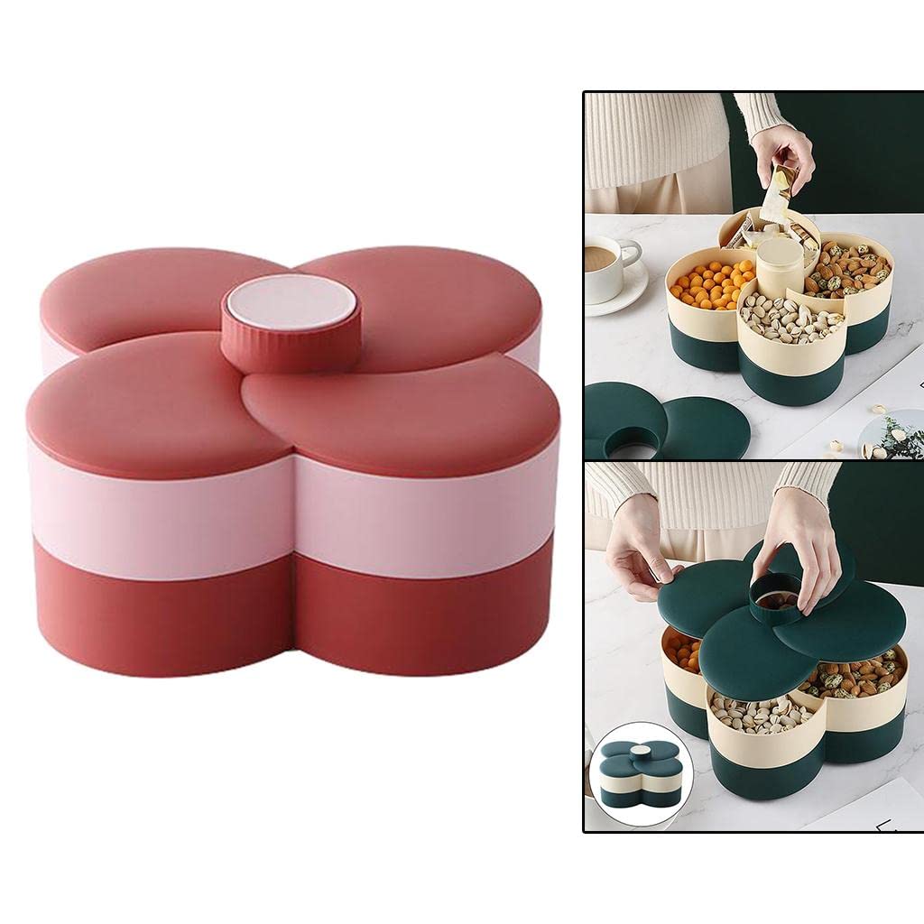 Blütenblatt Blume Candy Trays Kreative Nüsse Lagerung Gesunde Vorräte, rot
