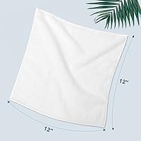 Vista 6 de HOMEXCEL Paquete de 50 toallas de microfibra de 12 x 12 pulgadas, altamente absorbentes y suaves, para baño, gimnasio, hotel y spa, paño de limpieza