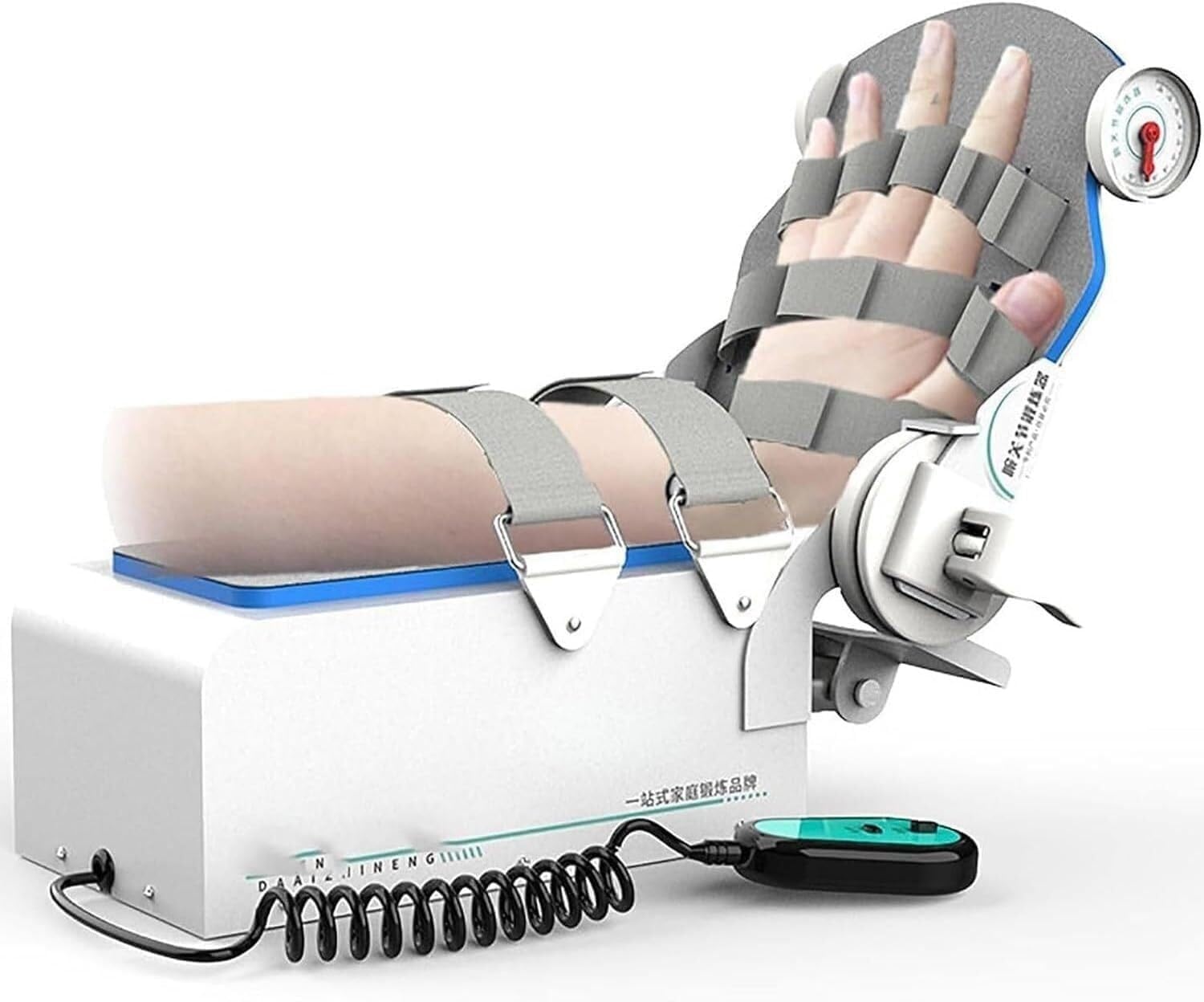 Stroke Hemiplegia Joint Exerciser, Electric Wrist Joint Rehabilitation Device, with Remote Control Finger Fixed Rest Hand Splint