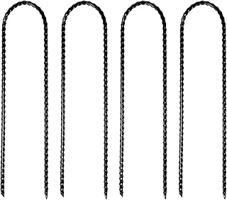 12" Heavy Duty Trampoline Stakes Anchors High Wind Heavy Duty Trampoline Anchors U Shape Stakes Heavy Duty Trampoline Stakes for Ground Trampoline Accessories