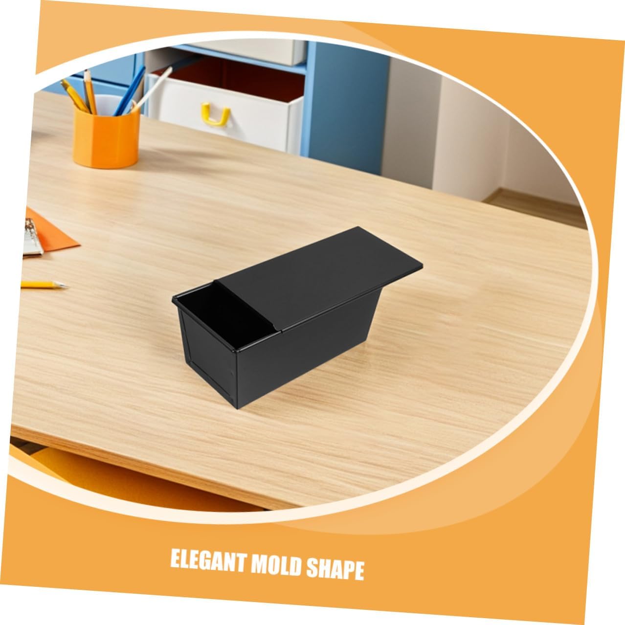 Nonstick Toast Bread Mold with Sliding Lid, 1000g Black Stainless Iron Loaf Pan for Oven Baking, Covered Bread Toast Box for Homemade Sandwiches and Baking Supplies