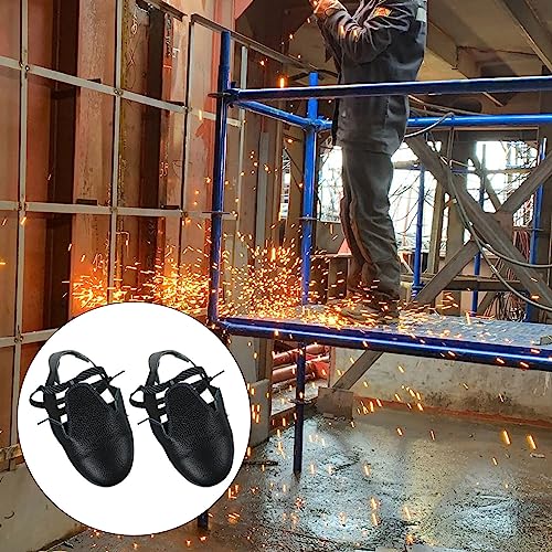 DOITOOL Steel Toe Cap Safety Shoe Covers, Workplace Steel Toe Shoe Covers with Adjustable Strap Universal Steel Toe Leather Overshoes, Unisex Leather Toe Protector, Size Eur 36-46 (1 Pair) by DOITOOL - Used condition - Image 8