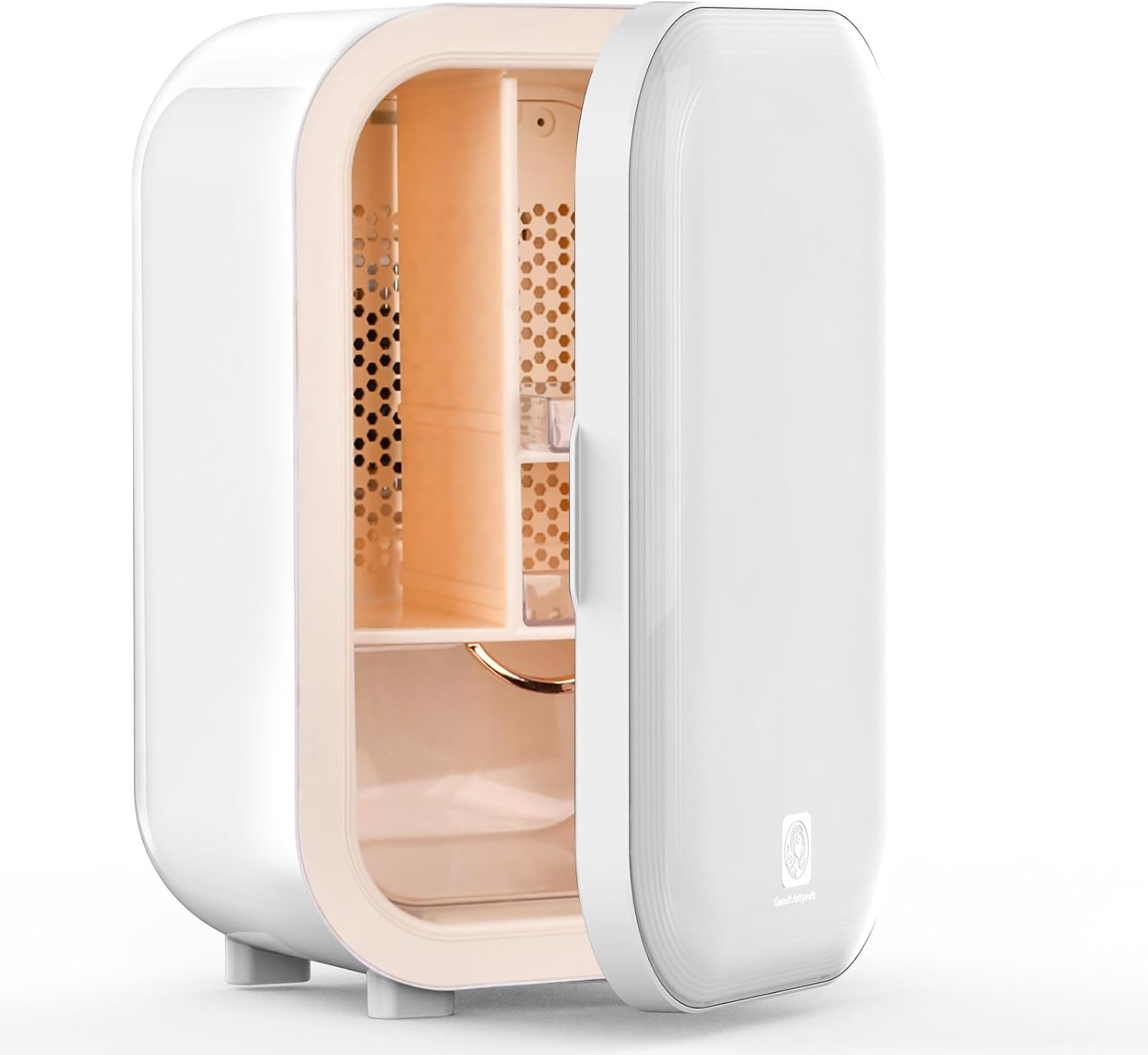 ADVWIN 22L Skincare Fridge with 5 Zones, 44°F Beauty Fridge for Cosmetics and Makeup, Quiet Mini Fridge for Bedroom Dorm Office, No-Condensation Cosmetic Refrigerator with LED Light (Essential, White)
