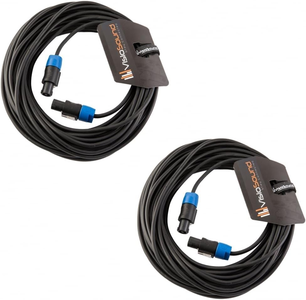 2 x Speakon Macho Cierre Rean/Neutrik a Cable Altavoz Speakon PA Ampli