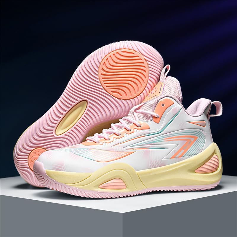 Basketball Shoes for Women Men Fashion High Top Comfortable Athletic Outdoor Sneakers