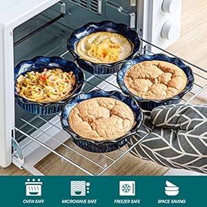 Vancassominipiepanssetof652inchceramicdeepdishpieplateswithrufflededgeforbakingmicrowaveovensafeblue Urban Country Home Decor Vancasso mini pie pans set of 6 52 inch ceramic deep dish pie plates with ruffled edge for baking microwave oven safe blue urban country home decor