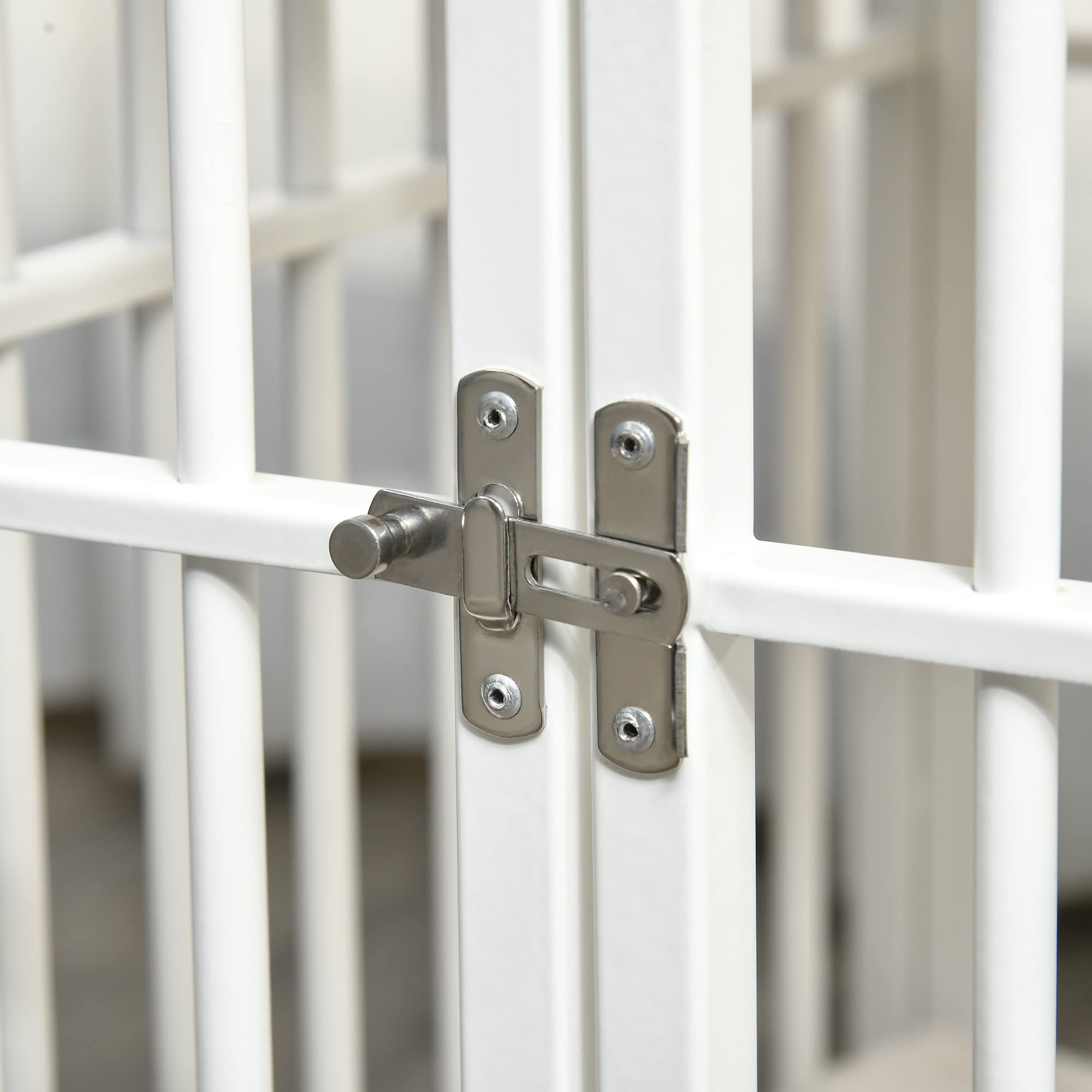 PawHut Casetta per Cani da Interno in Legno e Acciaio, Kennel con Cuscino Rimovibile e Lavabile per Cani di Piccola Taglia, Quercia