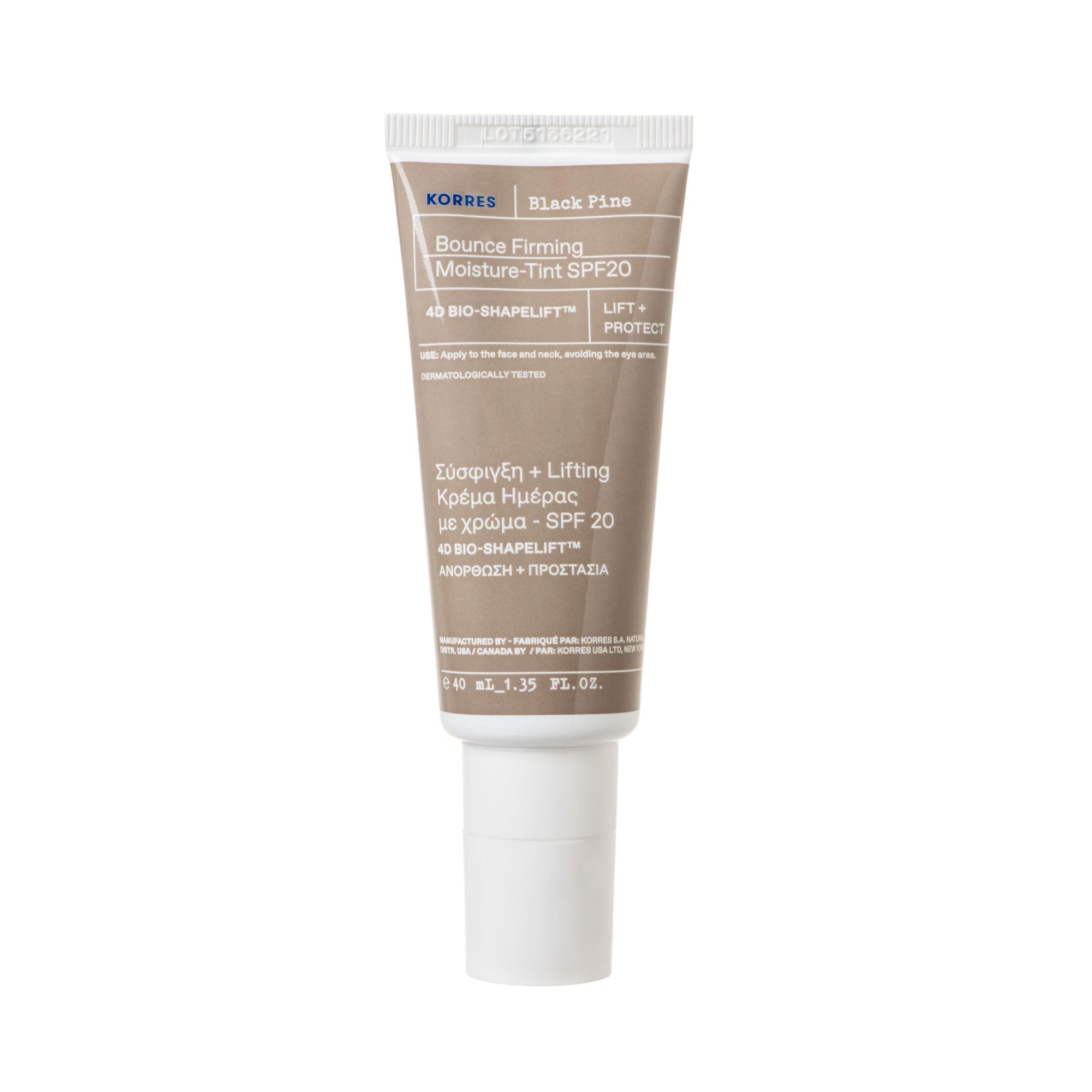Korres Face Care Black Pine 4D Bioshapelift Bounce Firming Tinted Moisturiser Spf20
