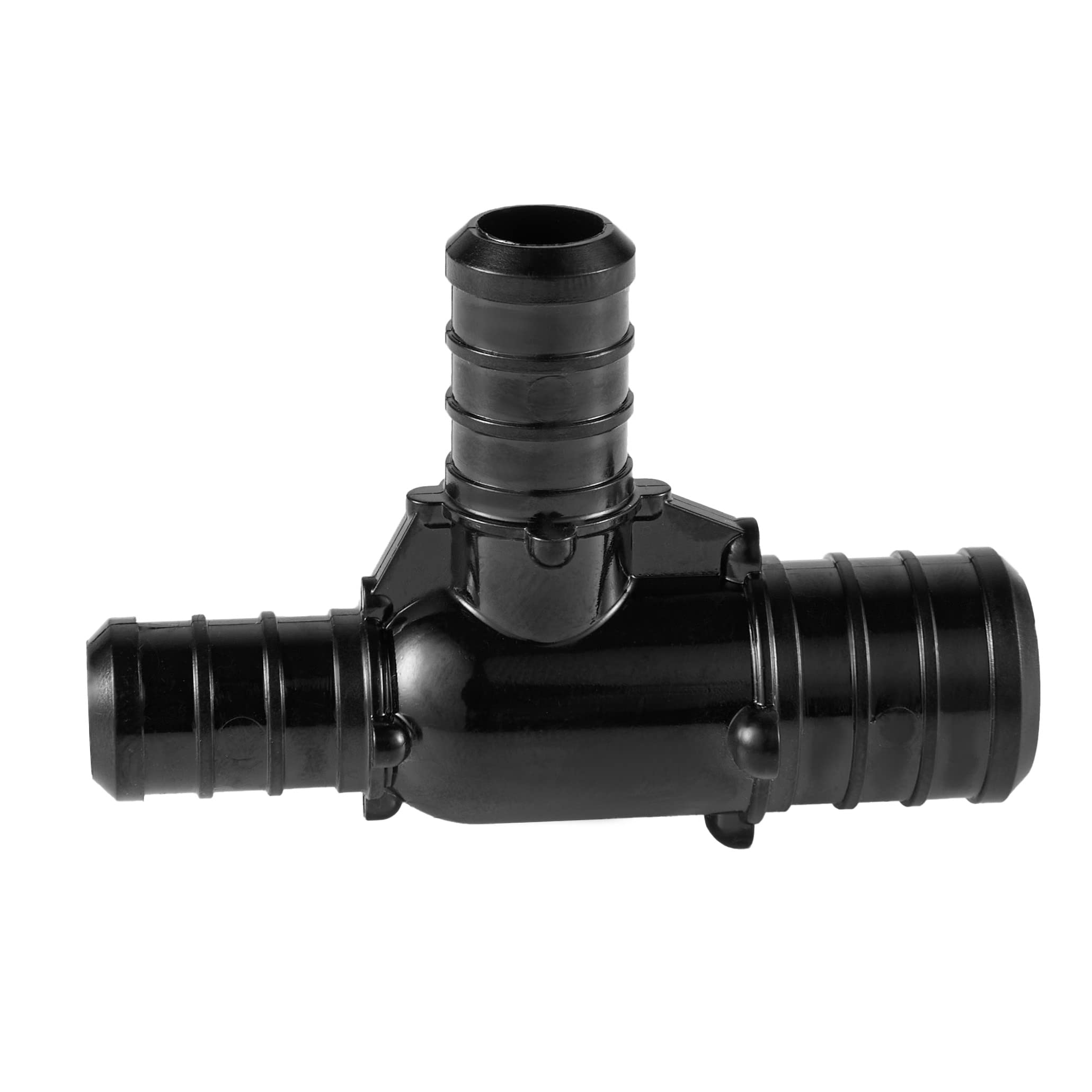 Paquete de 10 EFIELD Poly PPSU Barb Pex Crimp Fitting 3/4" X1/2" X 1/2" Tee Reductora para Conexión de Tubos Pex, ASTM F2159