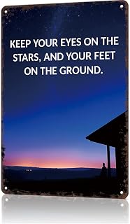 Vintage Metal Sign Starry Night Inspiration-Funny Wall Art Tin Signs Poster For Home Room Bedroom Man Cave Office Decor 8x12inch