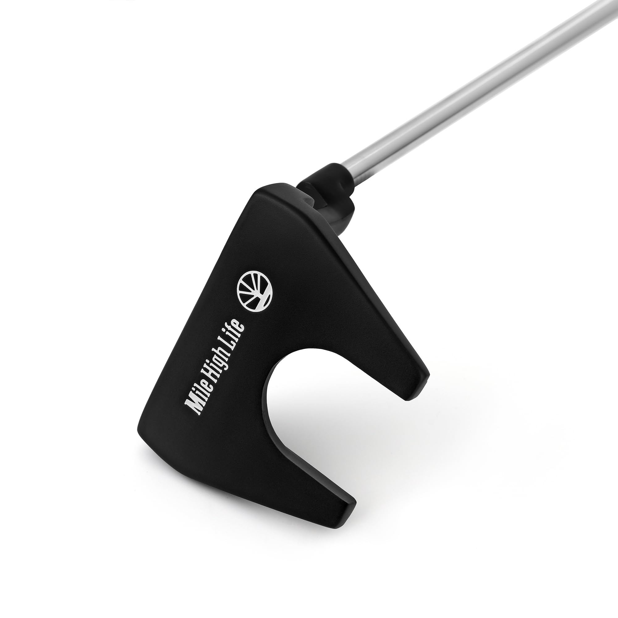 Mile High Life Putter da golf per destrorsi, nero opaco, con linea di mira e presa