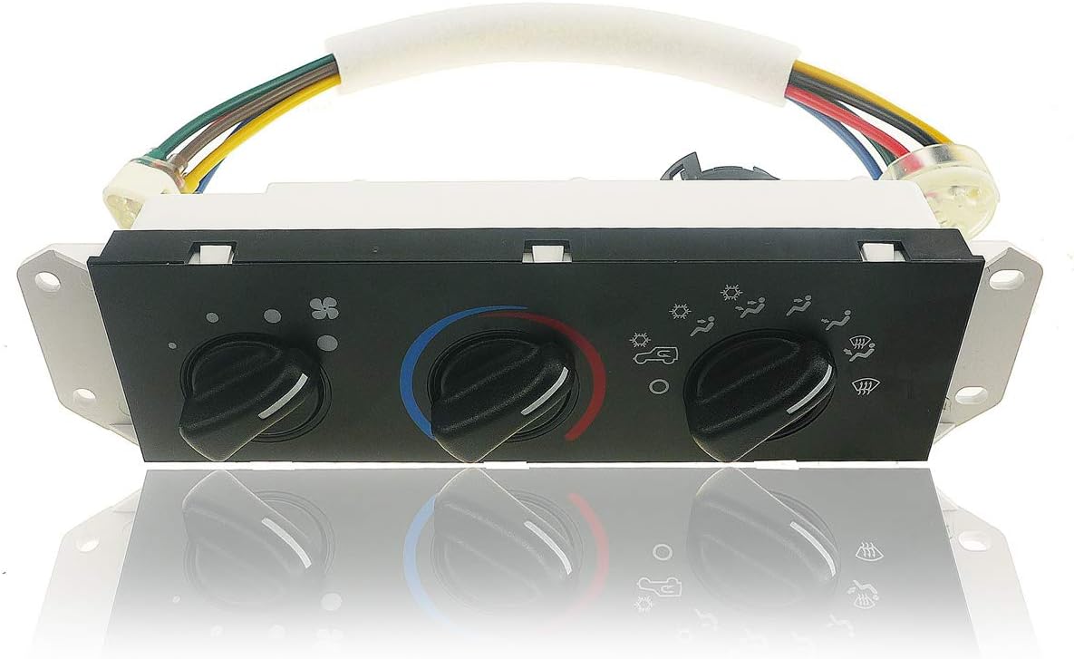 HVAC Climate Control Panel for Jeep Wrangler TJ 1999-2004 Heater Selector Control Switch, Climate Heater Panel Air Conditioning Control Unit, HS-373 55037473AB