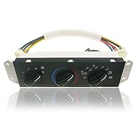 Vista 1 de Panel de control climático HVAC para Jeep Wrangler TJ 1999-2004 Interruptor de control del selector de calentador, panel de calentador climático