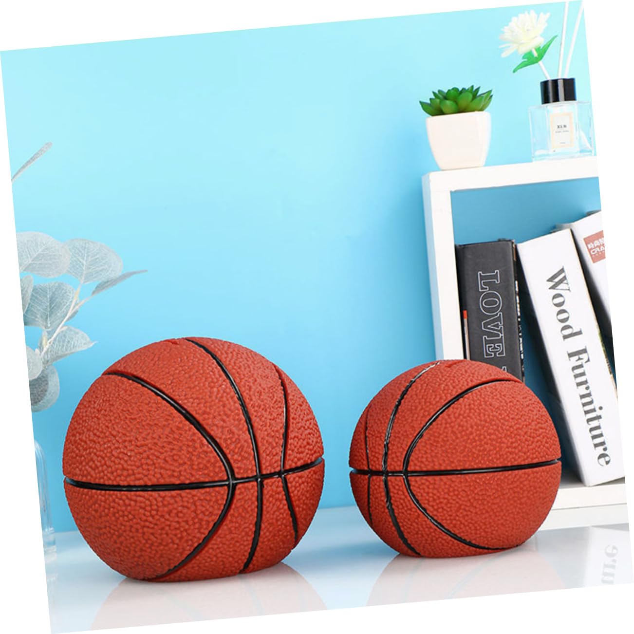 Salvadanaio a Forma di Pallone da Basket per Bambini in Vinile Design Resistente e Tocco Morbido, per Risparmiare e Decorare la Camera dei Ragazzi