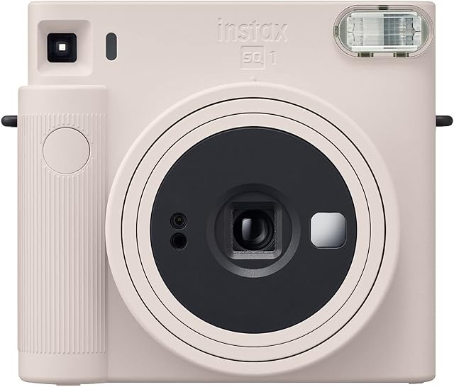 Instax SQUARE SQ1 instant film camera, Automatic exposure and Built-in selfie lens, Chalk White