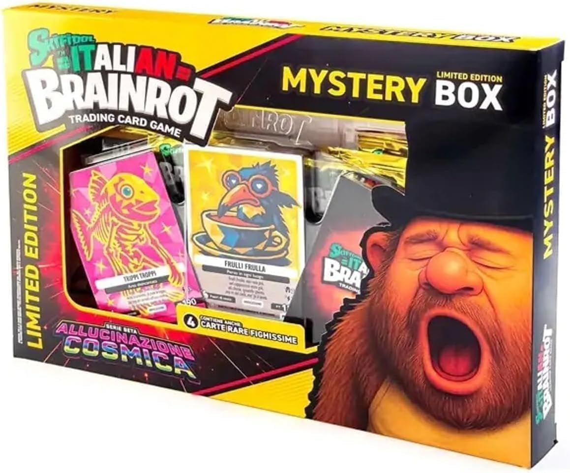 Italian Brainrot Trading Card Game Mystery Box Cosmic Hallucination Trading Card Set with Rare Bags and Surprises, Italian Edition