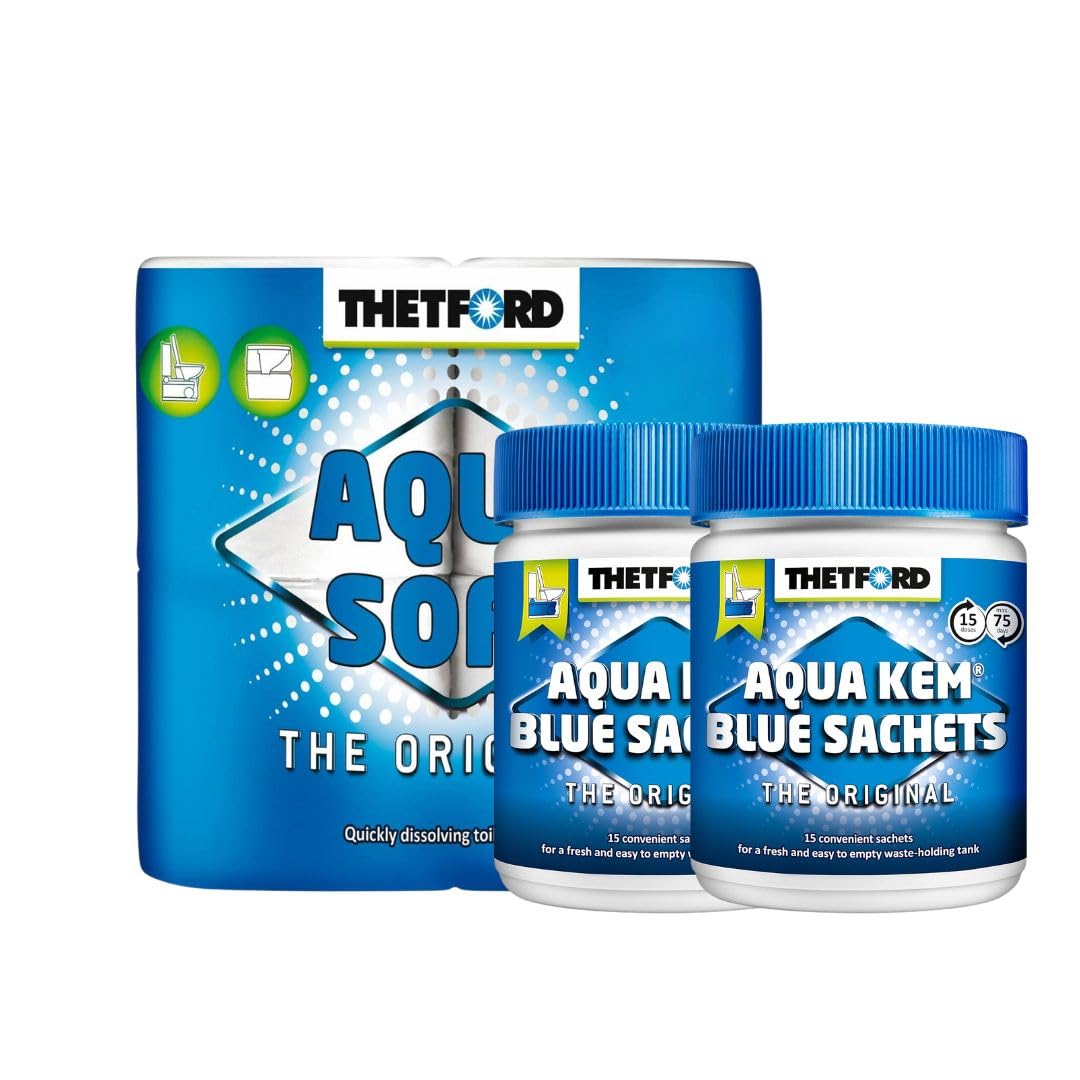 2 Aqua Kem Blue Sachets + 1 Aqua Soft 4 Rollen