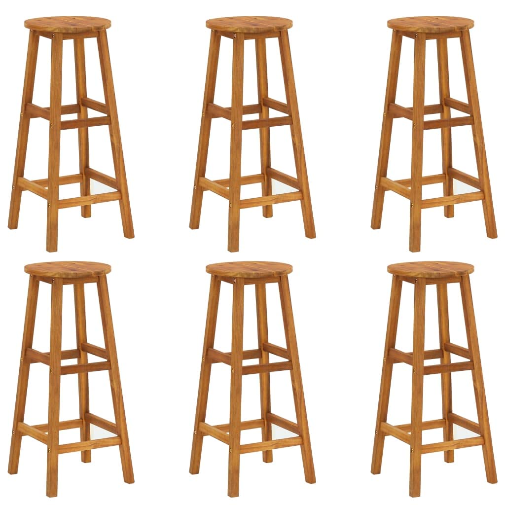 Ensemble de Bar de Jardin 7 pcs Bois d'acacia Solide Salons de Jardin Brun,3154395
