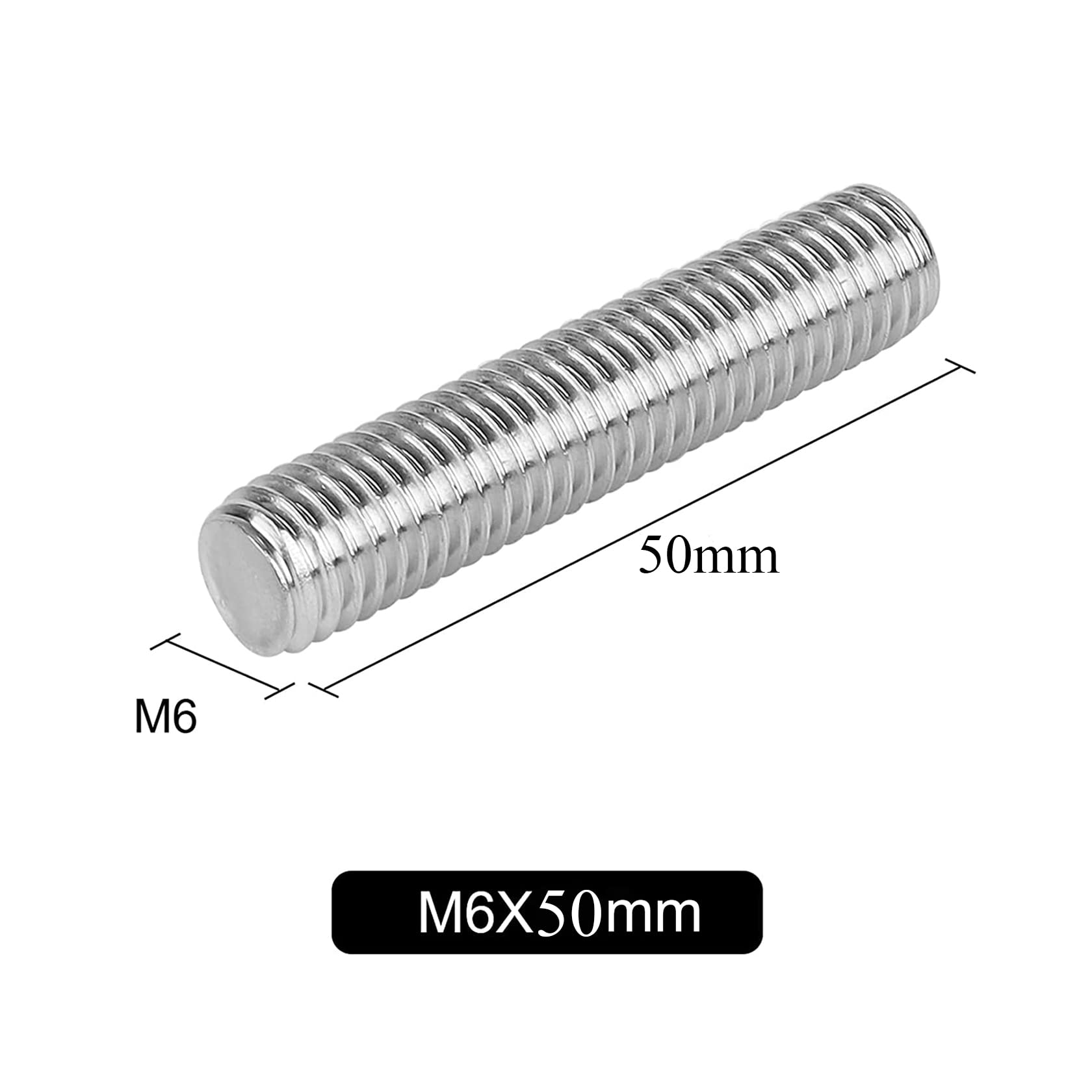 M6 Stainless Steel Threaded Rods - Pack of 20 -4