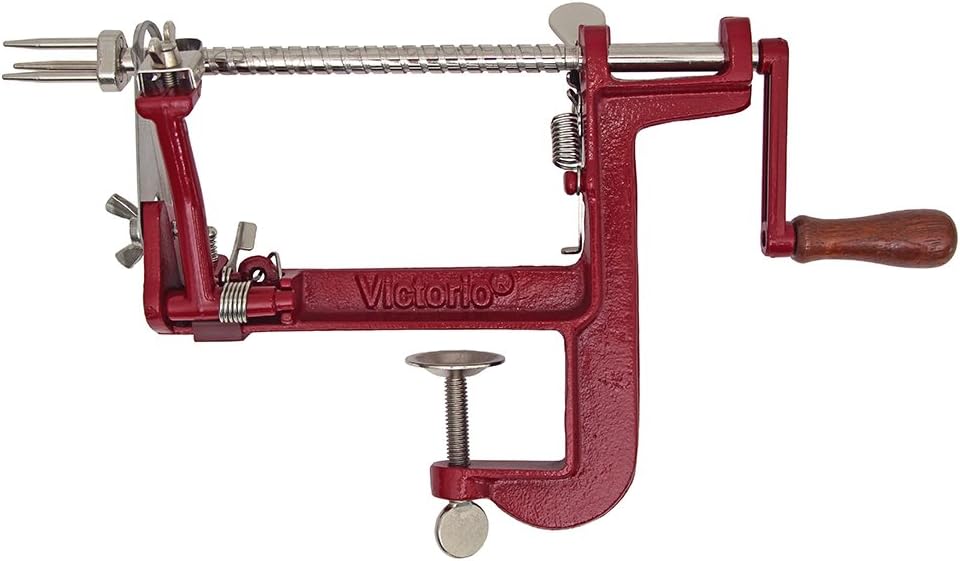 Johnny Apple Peeler VKP1011 Cast Iron Peeler, Red