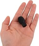 4-Piece Silicone Drumstick Silencers - Quiet Practice Tips for Drums, Noise Reducing Drumstick Tips Replacement for Drummers, Black