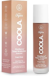 COOLA Organic Rosilliance BB Cream With SPF 30, Tinted Moisturizer Sunscreen & Foundation, Dermatologist Tested, 1.5 Fl Oz