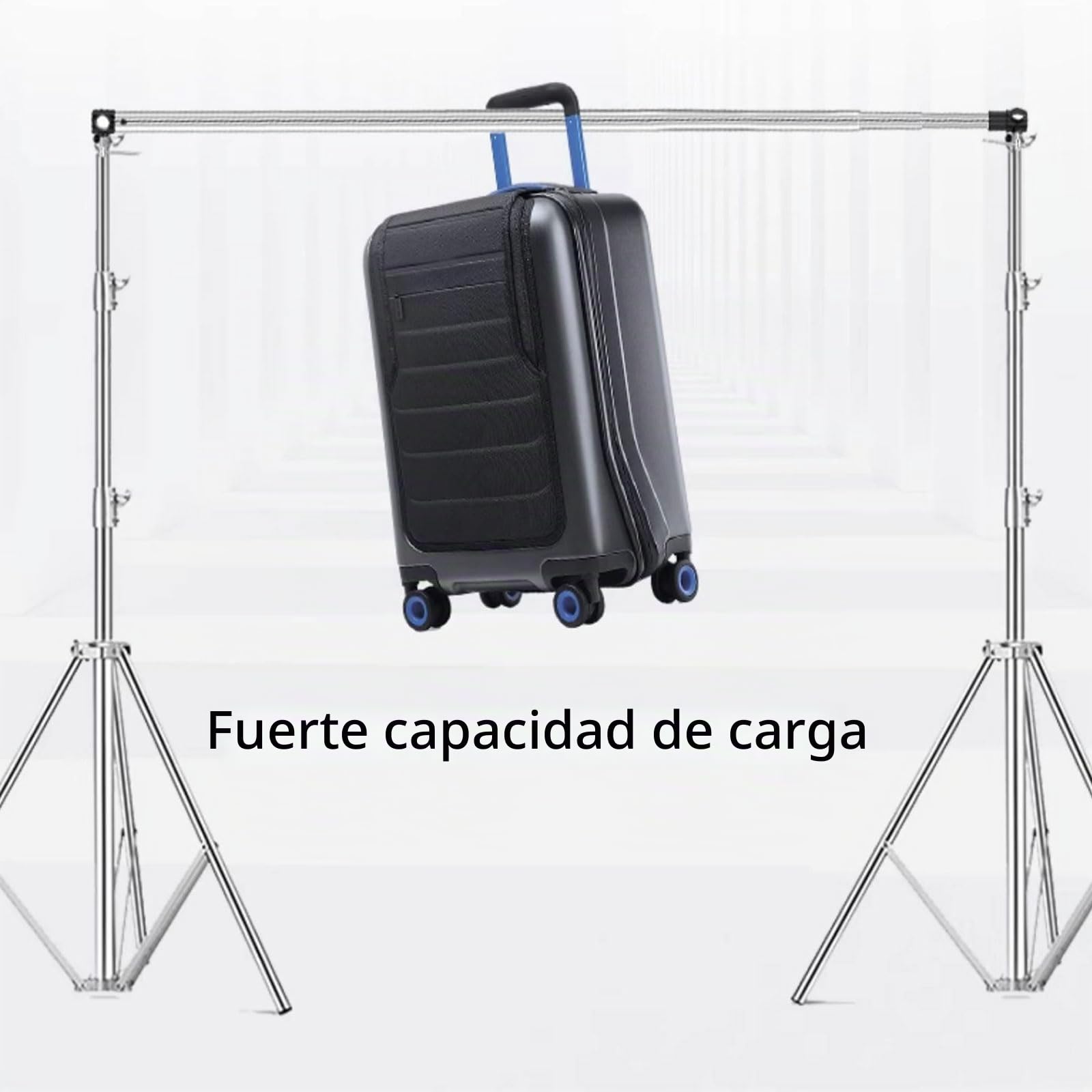 Barra telescópica ajustable de 117 a 300 cm para fondo de estudio