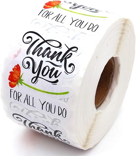 Calcomanías de agradecimiento de 1.5 pulgadas, calcomanías de agradecimiento para tiendas pequeñas, calcomanías de agradecimiento, pequeñas