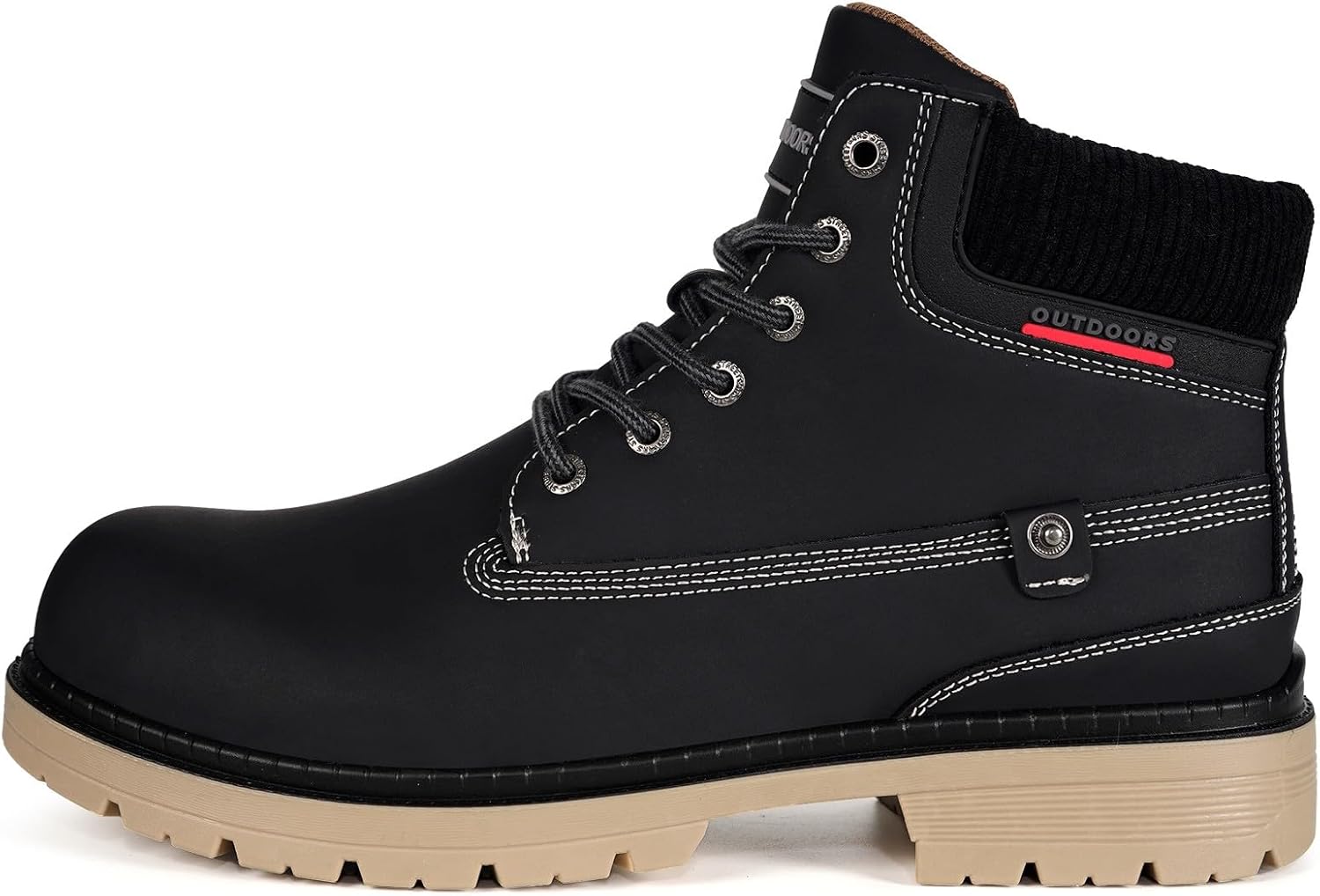 Eagsouni Mens Womens Snow Boots Warm Fur Lined Ankle Booties Hiking Trekking Trail Climbing Shoes Lace Up Anti-Slip Waterproof Working Outdoor Backpacking Boots - Image 2