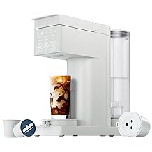 Chefman Caffeinator Single Serve Coffee Maker, Brew Kcups &amp; Grounds, Drip Coffee Machine with Brew Strength Settings, Iced Coffee Function, 48 oz. Removable Water Reservoir