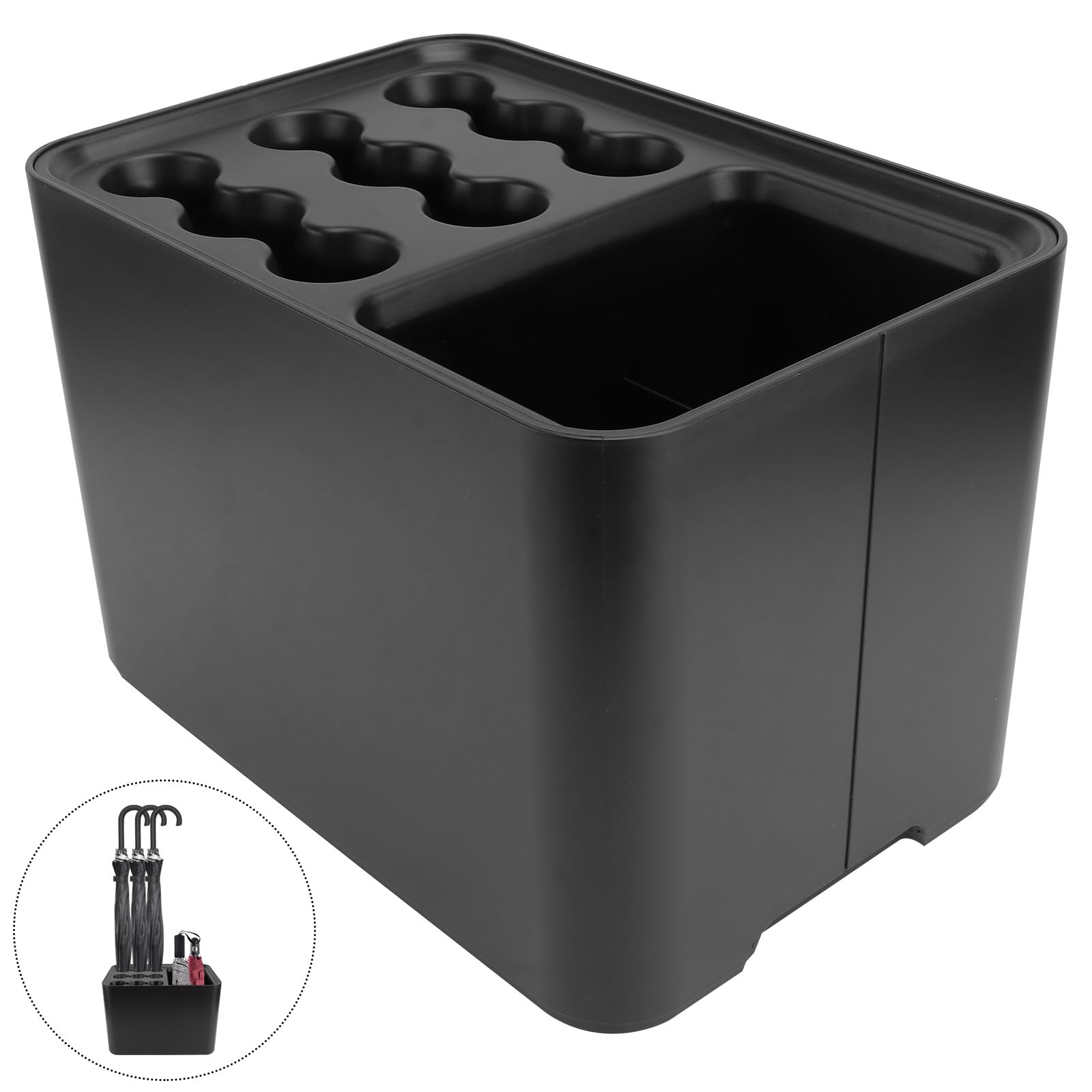 Portaombrelli Facile da Installare Funzione di Drenaggio da Creativo in Nordico in Ps Nero per e Cucina